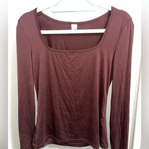 Brown long sleeve shirt